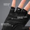 ZEROFIRE Workout Gloves for Women Men - Weight Lifting Gloves with Full Palm Protection & Extra Grip for Women Gym, Weightlifting, Weight Lift, Rowing, Exercise, Sport, Cycling.Leopard-Small view 4