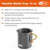 GSI Outdoors Hard Anodized Aluminum Halulite Bottle Cup I Lightweight Cup & Food Canister with Foldable Handles for Camping and Backpacking- 14 oz view 2