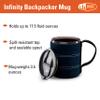 GSI Outdoors Infinity Lightweight Neoprene Backpacker Neoprene Mug for Camping and Backpacking - 17 oz - Heathered Blue view 3