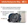 GSI Outdoors Infinity Lightweight Neoprene Backpacker Neoprene Mug for Camping and Backpacking - 17 oz - Heathered Blue view 4