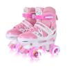 Roller Skates for Girls and Kids, 4 Sizes Adjustable Roller Skates, with All Wheels Light up, Fun Illuminating for Girls and Kids, Rollerskates for Kids Beginners, Medium(2-5), Pink view 1