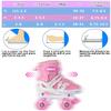 Roller Skates for Girls and Kids, 4 Sizes Adjustable Roller Skates, with All Wheels Light up, Fun Illuminating for Girls and Kids, Rollerskates for Kids Beginners, Medium(2-5), Pink view 3