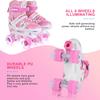 Roller Skates for Girls and Kids, 4 Sizes Adjustable Roller Skates, with All Wheels Light up, Fun Illuminating for Girls and Kids, Rollerskates for Kids Beginners, Medium(2-5), Pink view 4