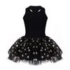 Moggemol Girls Toddler Princess Shiny Birthday Outfit T Shirts Top with Tutu Skirts Sets Party Dancewear Sleeveless Black 4 view 2