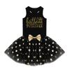 Moggemol Girls Toddler Princess Shiny Birthday Outfit T Shirts Top with Tutu Skirts Sets Party Dancewear Sleeveless Black 4 view 3