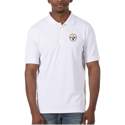 Antigua Men's White Pittsburgh Steelers Legacy Pique Polo