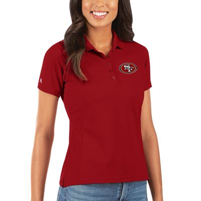 Antigua Women's Scarlet San Francisco 49ers Legacy Pique Polo