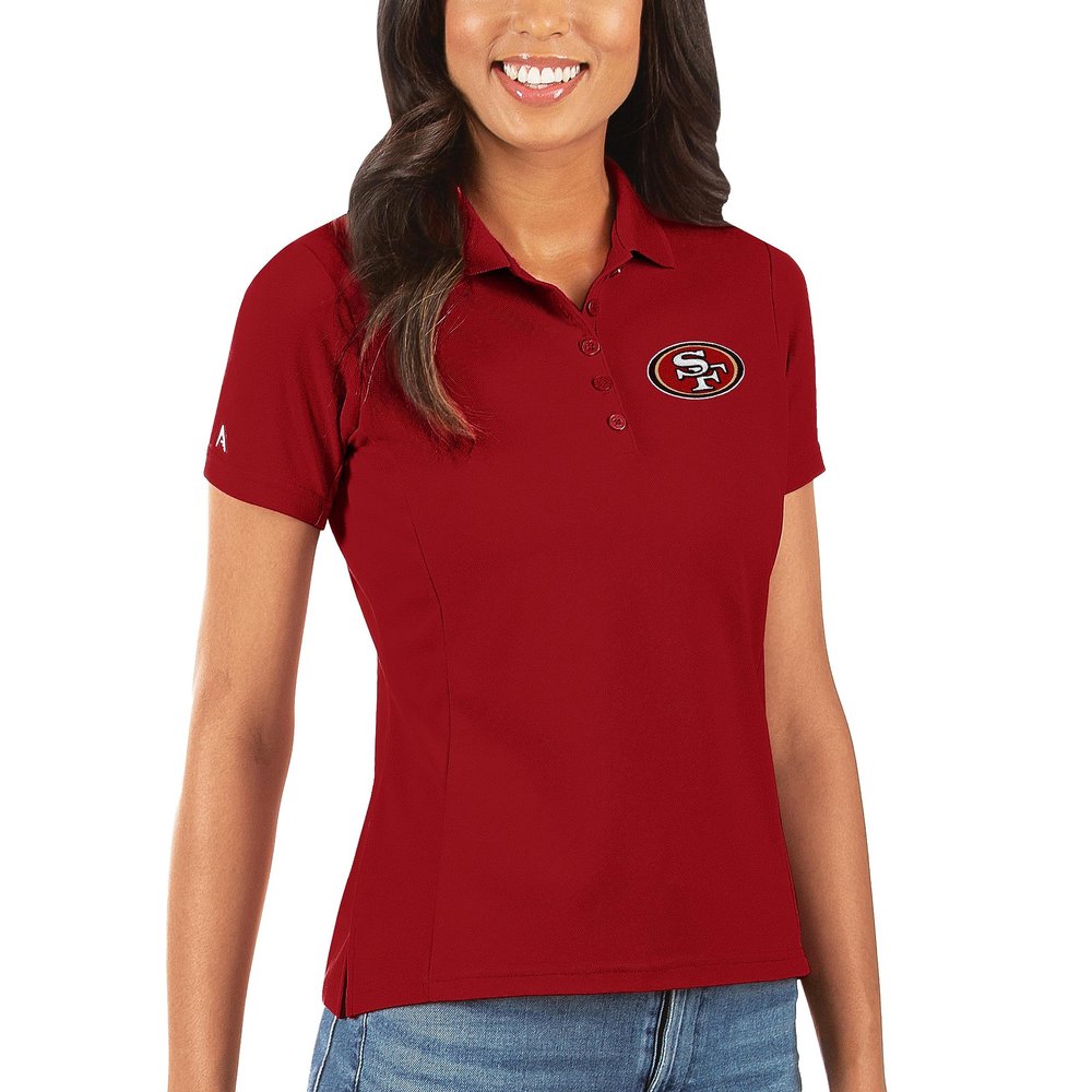 Antigua Women's Scarlet San Francisco 49ers Legacy Pique Polo
