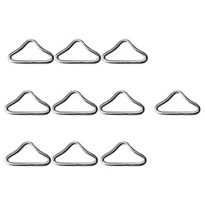 BESPORTBLE Triangle Ring Buckle, 30Pcs Metal Loop V-Rings for Straps, Trampoline, Bags, Package, Mat Accessories