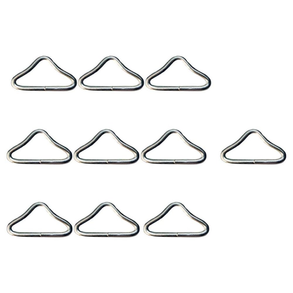 BESPORTBLE Triangle Ring Buckle, 30Pcs Metal Loop V-Rings for Straps, Trampoline, Bags, Package, Mat Accessories