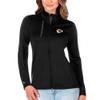 Antigua Women's Black/Charcoal Kansas City Chiefs Generation Full-Zip Jacket view 1