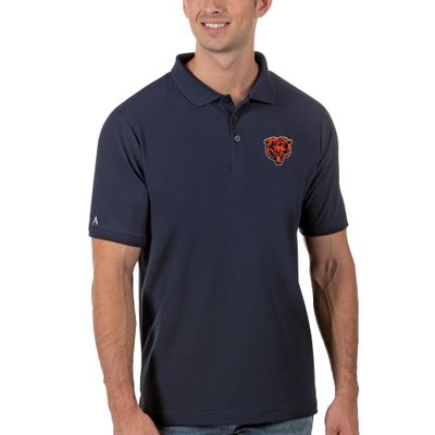 Antigua Men's Navy Chicago Bears Bear Head Legacy Pique Polo