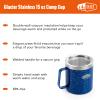 GSI Outdoors Glacier Stainless 15 fl. oz. Camp Cup, Blue Speckle view 2