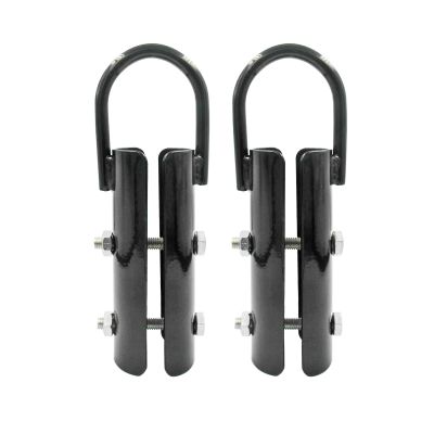 Forellfit 2 Sets 2.0 Climbing Rope ClampRope Climb Workout Rig Attachment Hook Rope BR-Clasp Garage Gym Fitness Equipment with Carabiner Eyehook Strength Training Home Indoor (2.0" Black 2 Sets)