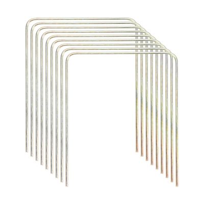 ApudArmis Regulation Croquet Wickets, Set of 9 Colorful Square Arrow Wickets Replacement for 28In or 32In Croquet Lawn Backyard Outdoor Game (8.1In Height & 6.3In Width)