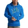 Antigua Men's Blue Detroit Lions Victory Pullover Hoodie view 1