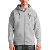 Antigua Men's Heather Gray Green Bay Packers Victory Full-Zip Hoodie view 1