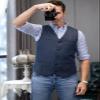 Mens Suit Vest Waistcoat Tweed Retro V Neck Wool Herringbone for Prom view 4