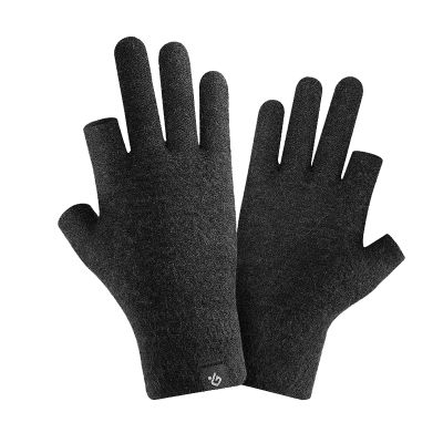 FUFU Gloves Fingerless Gloves, Bicycle Gloves, Work Gloves, Wind and Cold, Outdoor Running, Mountaineering, Skiing (Color : Black)