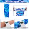 Hicarer 10 Pair UV Sun Protection Arm Sleeves Compression Sports Cooling Sleeves for Men Women Teenager Youth Golf Baseball Basketball Running Outdoor (Blue Series, Novel Camo) view 3