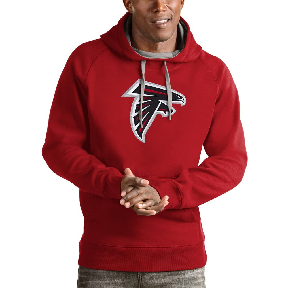 Antigua Men's Red Atlanta Falcons Victory Pullover Hoodie