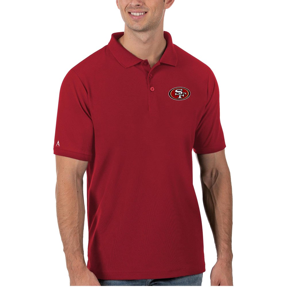 Antigua Men's Scarlet San Francisco 49ers Legacy Pique Polo