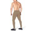 BROKIG Mens Thigh Mesh Gym Jogger Pants, Men's Casual Slim Fit Workout Bodybuilding Sweatpants with Zipper Pocket (Beige, Medium) view 4