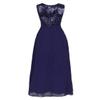 YiZYiF Women Sleeveless Chiffon Dress V Neck Evening Cocktail Party Maxi Gown 01 Navy Blue 8 view 2