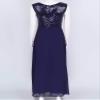 YiZYiF Women Sleeveless Chiffon Dress V Neck Evening Cocktail Party Maxi Gown 01 Navy Blue 8 view 4