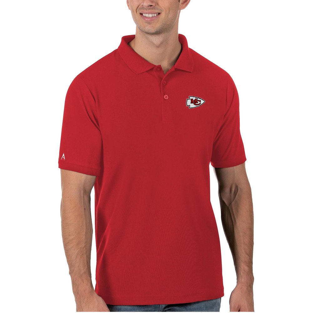 Antigua Men's Red Kansas City Chiefs Legacy Pique Polo