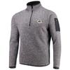Antigua Men's Charcoal Green Bay Packers Fortune Quarter-Zip Pullover Jacket view 1