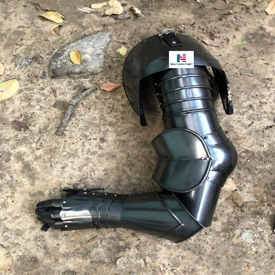 Nautical-Mart Medieval Antique Full Length Steel Arm Guard: Knight Costume
