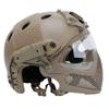 Integrated Tactical Airsoft Painball Full Face Protection, PJ Helmet F22, with Removable Steel Mesh Mask and Goggles view 2