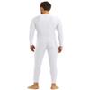 Shinsto Men's Adult Mock Neck Full Body Unitard Leotard Bodysuit Spandex Zentai Suits Costumes White Large view 2