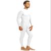 Shinsto Men's Adult Mock Neck Full Body Unitard Leotard Bodysuit Spandex Zentai Suits Costumes White Large view 4