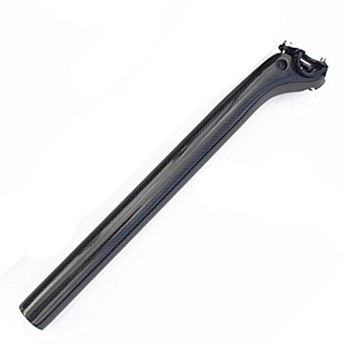 Carbon Fiber Seat Post Carbon Seatpost for Mountain Bike MTB Seatpost 31.6 Carbon Road Bike Seat Posts for Bicycle Seat Tube Offset 25mm Seatpost for Sports Outdoor Bicycle Accessories (31.6x350mm)