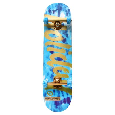 Holiday Blue Tie Dye Complete Skateboard for Beginners Kids Teens Adults