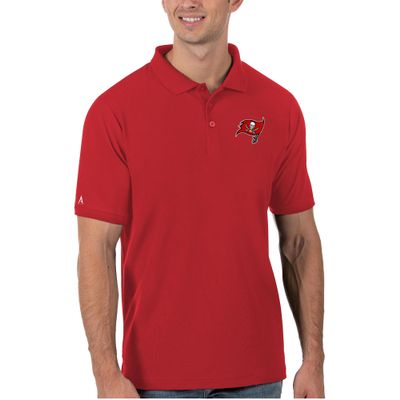 Antigua Men's Red Tampa Bay Buccaneers Legacy Pique Polo