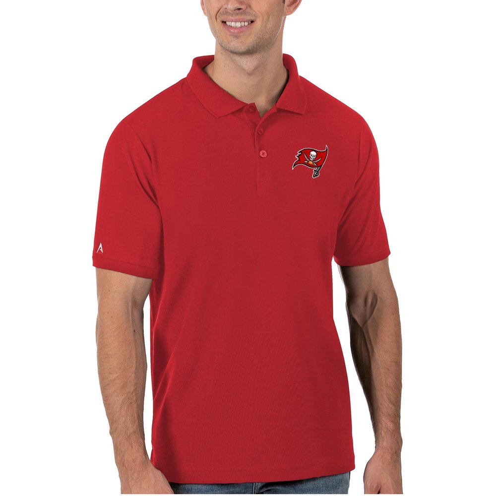 Antigua Men's Red Tampa Bay Buccaneers Legacy Pique Polo