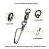 GERUITE Corrosion Resistance Fishing Snap Swivels Ball Bearing Swivels Black Nickel Fishing Swivels Saltwater Ball Bearing Swivels Barrel Swivels for Freshwater Fishing #10(20Pcs) view 3