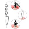 GERUITE Corrosion Resistance Fishing Snap Swivels Ball Bearing Swivels Black Nickel Fishing Swivels Saltwater Ball Bearing Swivels Barrel Swivels for Freshwater Fishing #10(20Pcs) view 4