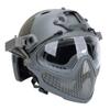 Integrated Tactical Airsoft Painball Full Face Protection, PJ Helmet F22, with Removable Steel Mesh Mask and Goggles view 4