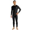 Shinsto Men's Adult Mock Neck Full Body Unitard Leotard Bodysuit Spandex Zentai Suits Costumes Black Large view 3