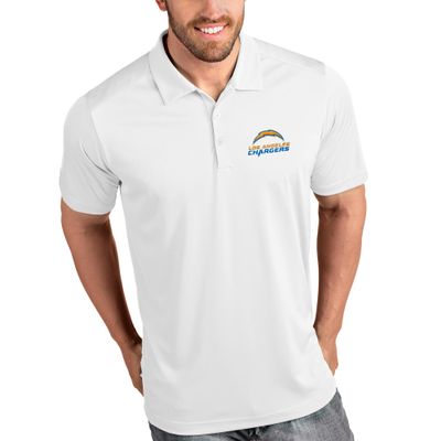 Antigua Men's White Los Angeles Chargers Tribute Polo