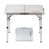Folding Camp Table Small, 24''L x16''W with Adjustable Height Legs, Indoor Outdoor Lightweight Portable Aluminum Dining Table for Picnic Camping 2-Feet2 Heights 10"/19" view 1