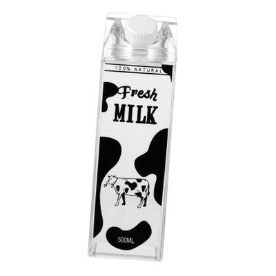 Cabilock Plastic Water Bottle, 500ml, Cow Printed, Portable for Outdoor Sports Travel Camping