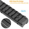 LONSEL Dovetail to Picatinny Rail Adapter 11mm Dovetail to 21mm Picatinny Rail Convert Mount - Low Profile Scope Riser Rail Adaptor - Base Mount 3/8" to 7/8" Converter (2 Pack) view 3