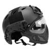 Integrated Tactical Airsoft Painball Full Face Protection, PJ Helmet F22, with Removable Steel Mesh Mask and Goggles view 2