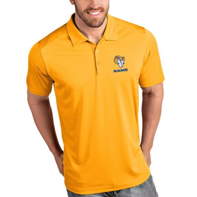 Antigua Men's Gold Los Angeles Rams Tribute Polo