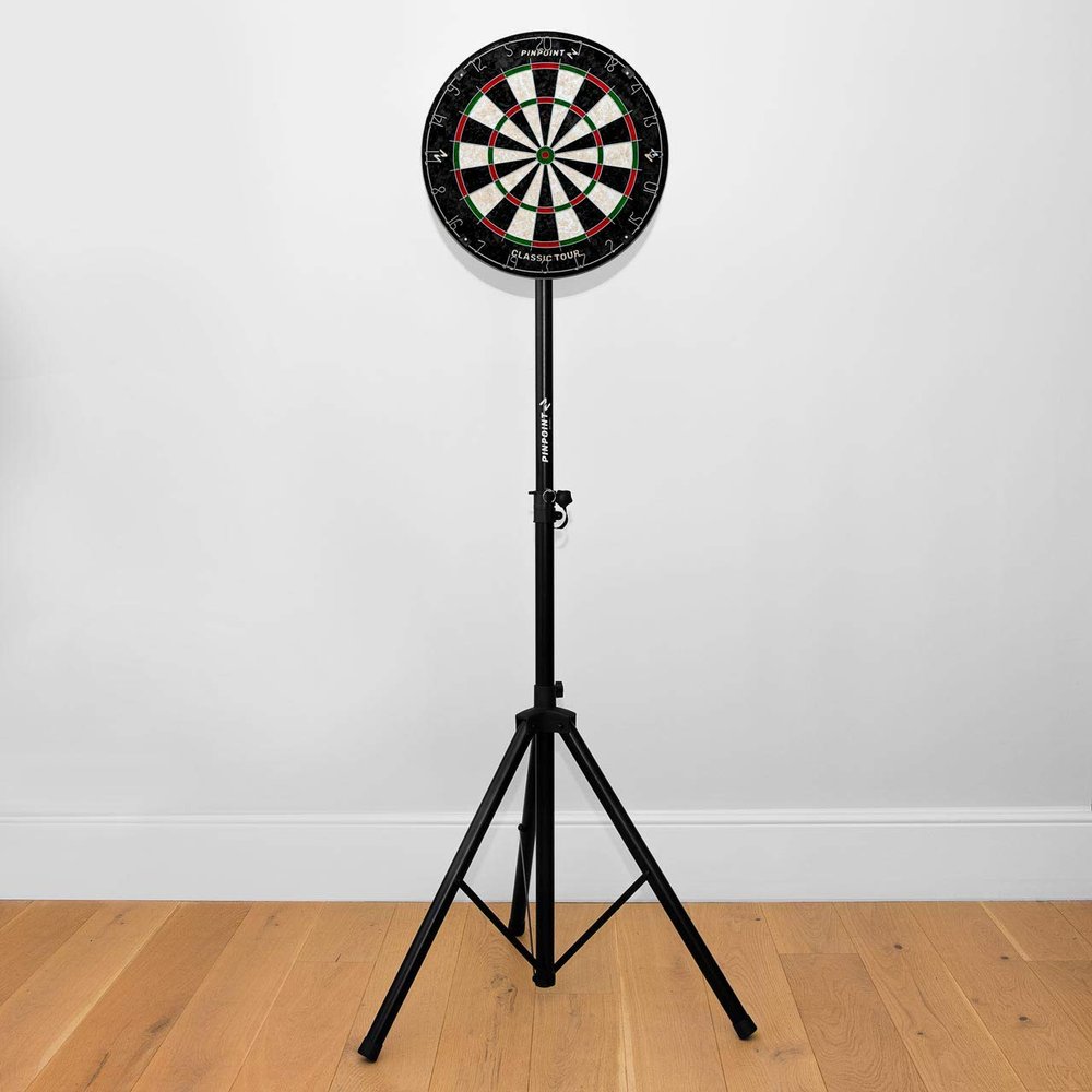Pinpoint Classic Tour Beginner Dartboard - Training Darts Board for Bar Games | Games Room Accessories | Dart Board with Dartboard Surround or Dartboard Stand (Board + Stand)